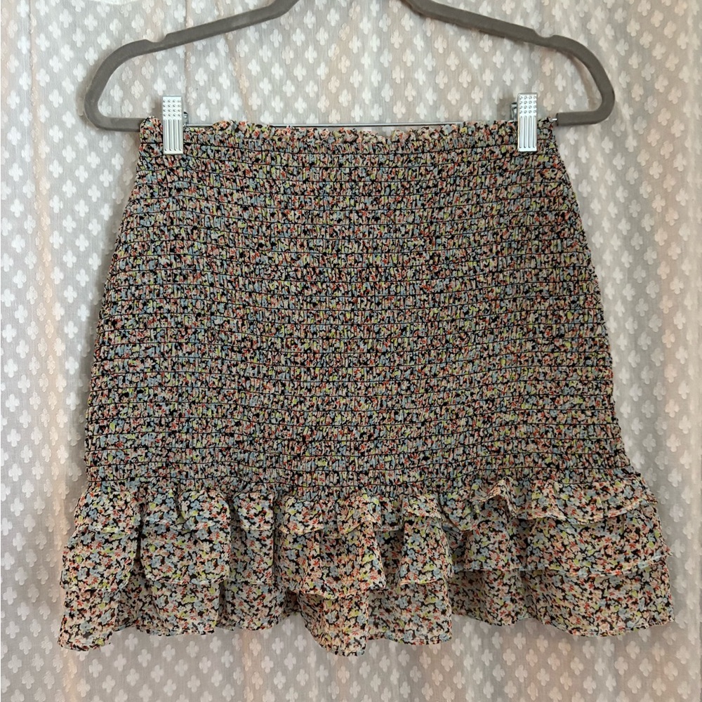 Sienna Sky Colorful Textured Mini Skirt
